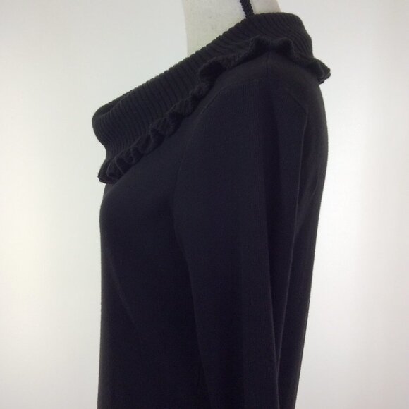 RAFAELLA Womens Top Size Medium Black Long Sleeve - Picture 7 of 12